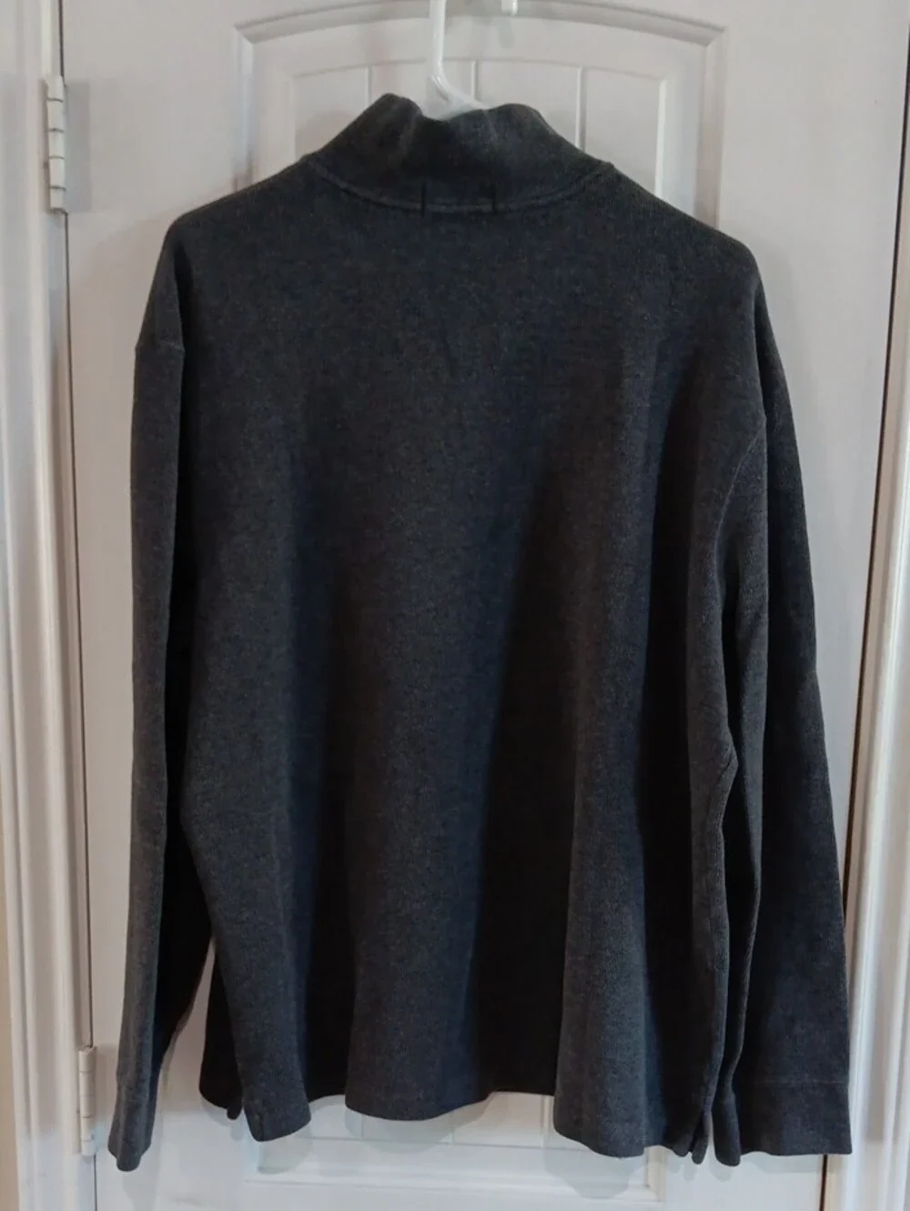 Polo Ralph Lauren Men’s XL Gray Estate Rib 1/4 Zip Cotton Pullover